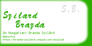 szilard brazda business card